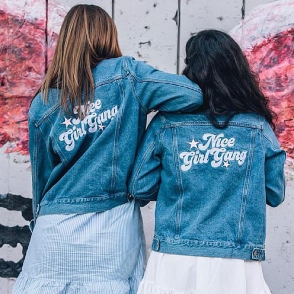 Little Words Project Nice Girl Gang Denim Jacket